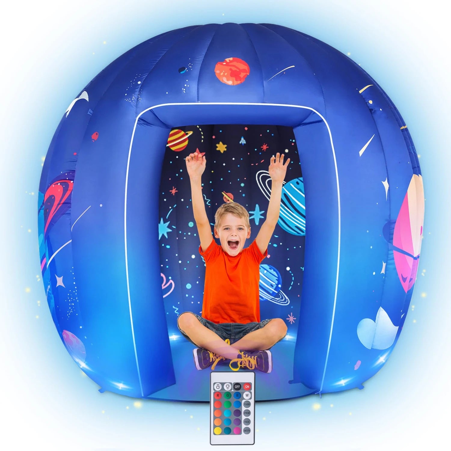 Astronaut Galaxy Inflatable Light Up Sensory Toy Indoor Play Calm Corner